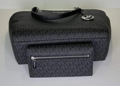 Vista 5 de Michael Kors Jet Set - bolsa de hombro para viaje con cadena grande, cartera triple Michael Kors Jet Set.