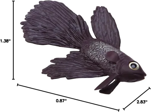 Vista 10 de FTVOGUE Acuario Natación Silicona Artificial Divertido Peces Ornamento Realista Falso (Marrón)