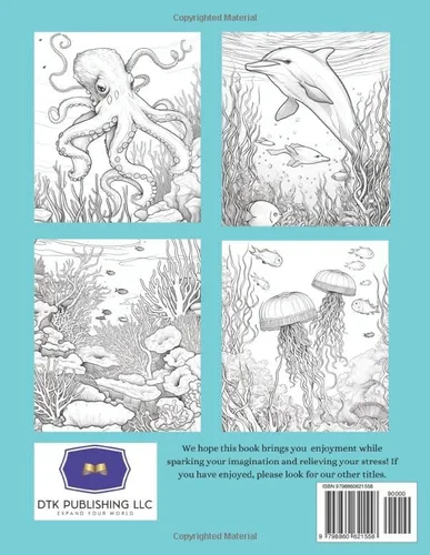 Vista 2 de Underwater Tranquility Calming Coloring Designs