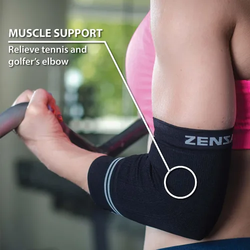 Vista 4 de Zensah manga de compresión para codo de tenista para tendinitis del codo, codo de tenista, codo de golfista - soporte del codo, dispositivo