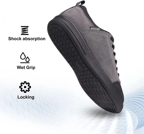 Vista 4 de Zapatos de ciclismo MTB para hombre para bicicleta de montaña para pedales planos, adecuados para montar en bicicleta de montaña DH Enduro Cross