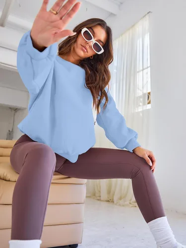Vista 68 de EFAN Sudaderas de gran tamaño con cuello redondo Y2K para mujer, sudaderas con capucha para otoño, moda 2025, ropa para adolescentes y niñas, lindo