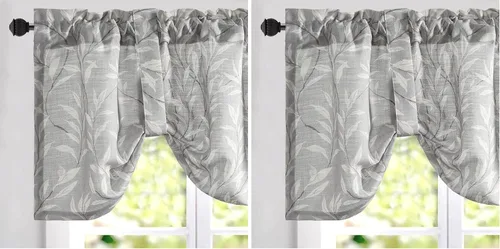 Vista 32 de VOGOL Cenefa floral negra para ventanas, patrón de pájaro, 52 x 18 pulgadas *Pájaro dorado