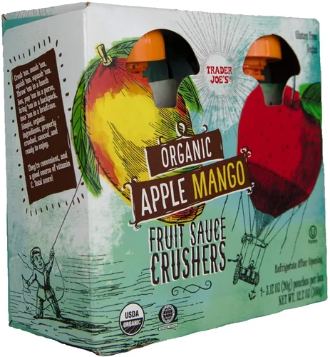 Vista 3 de Trader Joe's Trituradoras de salsa de frutas orgánicas de manzana y mango