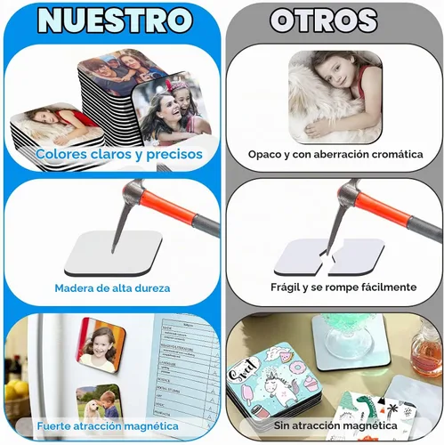 Vista 5 de Imanes de sublimación en blanco para nevera para el hogar, cocina, refrigerador, microondas, horno, decoración de puerta de pared u calendario