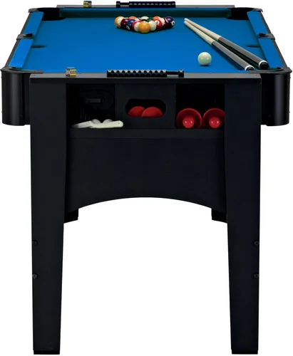 Vista 10 de Fat Cat 3-in-1 6' Flip Multi-Game Table Campo de juego de tela azul