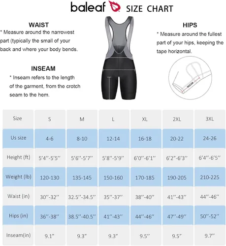 Vista 6 de BALEAF Pantalones cortos de ciclismo para hombre, 4D, acolchados, para ciclismo, ciclismo, ciclismo, bicicleta, bolsillos de gel, UPF50+