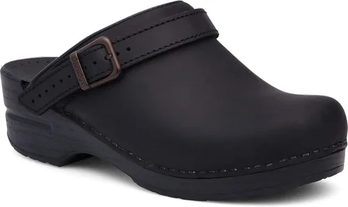 Vista 6 de Dansko Zuecos Ingrid con espalda abierta para mujer, marrón (Antique Brown Oiled), 36 M EU