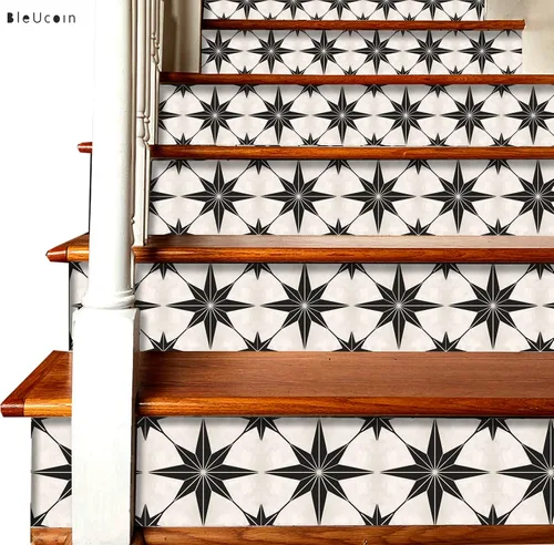 Vista 9 de Stair Riser Strip Vinyl Decal, Amalfi, 5" x 49", Pack of 5