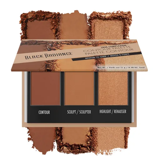 Vista 8 de Black Radiance Paleta de Contorno True Complexion, de Oscuro a Profundo