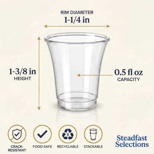 Vista 4 de 2000 Vasos de Comunión de Plástico Premium a Granel - Juego de Vasos Desechables para la Santa Comunión para Servicio de Iglesia - Copas