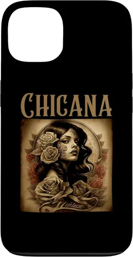 Vista 7 de iPhone 16 Chicana Style Tattoos Clothes Women Mexican American Latina Case