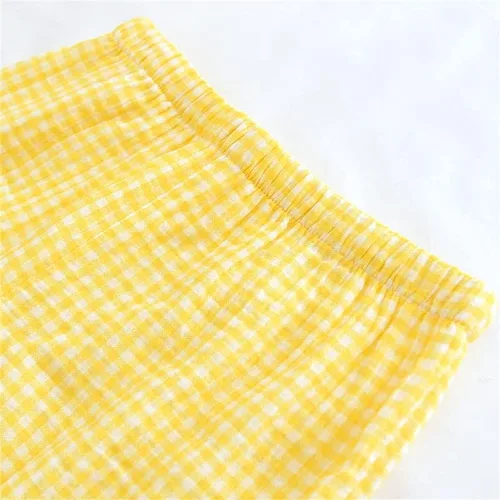 Vista 9 de Shanghai Story Camisón de algodón para parejas Ropa de dormir de manga larga Ropa de dormir Casual Check Print PJS