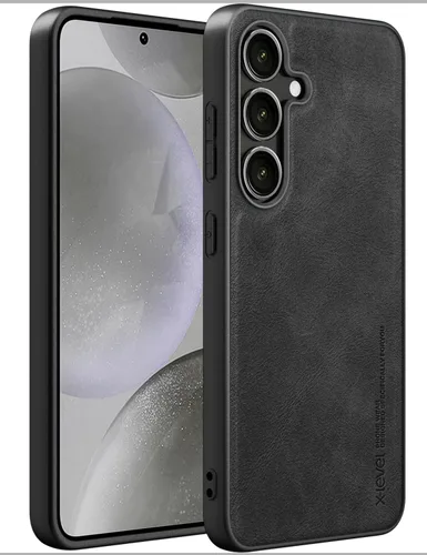 Vista 73 de X-level Funda para Samsung Galaxy Z Flip 6, delgada funda delgada de piel sintética para teléfono, TPU suave, a prueba de golpes, protección Negro