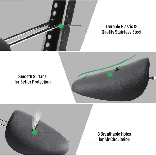 Vista 3 de YOLOPLUS+ Ensanchador de zapatos de plástico para hombre, árboles de zapatos ajustables para hombres, soporte portátil para talladores de árboles