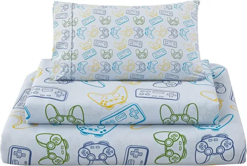 Vista 30 de Viviland 3 Pieces Boys Twin Sheets Set Kids, Baseball Printed Sheets