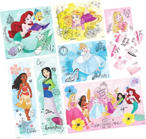 Vista 3 de Spin Master Games Rompecabezas de princesas de Disney, paquete de 7