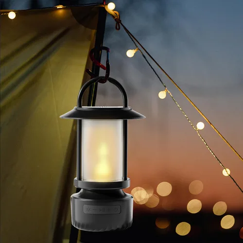 Vista 7 de Altavoz Bluetooth al aire libre, linterna de camping, altavoz de luz de camping impermeable, luz nocturna que se puede utilizar para la decoración