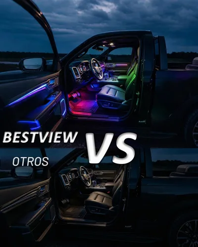 Vista 5 de Bestview Luces LED RGB de cortesía para Dodge Ram, Durango
