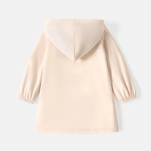 Vista 3 de L.O.L. Surprise! Vestido de sudadera con capucha para niñas pequeñas con estampado de bolsa, manga larga con capucha