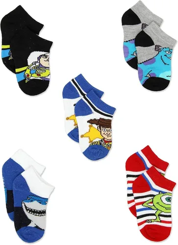 Vista 7 de Disney Pixar Characters Toy Story Monsters Inc Finding Nemo Toddler 5 pack Socks