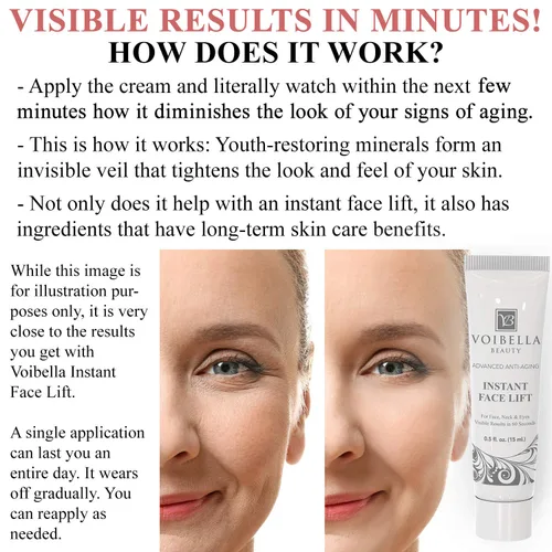 Vista 3 de Crema de estiramiento facial instantáneo: el mejor suero para ojos, cuello, estiramiento facial, levantamiento y reafirmante para suavizar