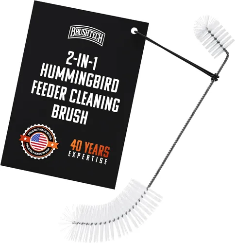 Vista 8 de Brushtech Kit de limpieza de comedero de colibrí, juego de cepillos de precisión de doble acción, 3 cepillos especiales para alimentadores