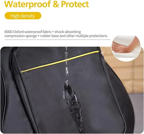 Vista 2 de Mdvora Paquete de 2 Fundas para Guitarra, Estuche para Guitarra Eléctrica de 38 40 41 Pulgadas, Funda Impermeable Oxford para Guitarra Eléctrica