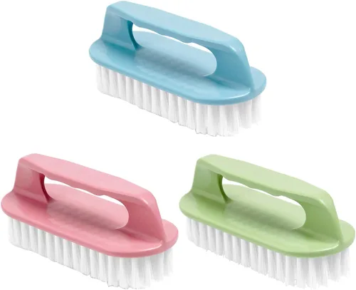 Vista 2 de yungluner Cepillo de lavado de zapatos con mango de cerdas suaves artefacto de limpieza para la ropa del hogar Cepillo de zapatos Cepillo