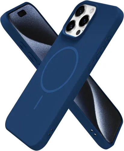 Vista 87 de Oakxco Funda de Silicona Mag Safe para iPhone 12 Pro Max, Funda Magnética Delgada y Fina Compatible con Carga Inalámbrica MagSafe, Bonita Funda
