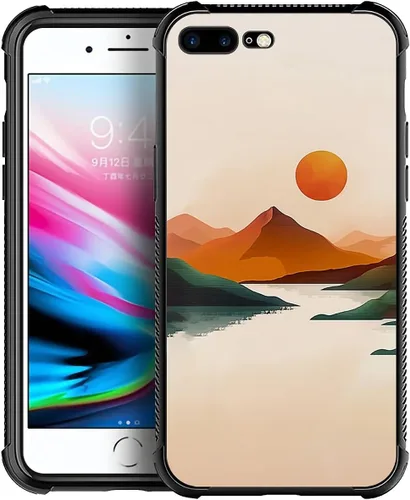 Vista 236 de Funda compatible con iPhone 8 Plus, diseño de oso de bosque otoñal, a prueba de golpes, antiarañazos, carcasa trasera de policarbonato duro