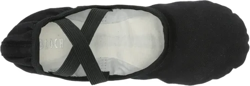 Vista 5 de Bloch Dance Performa - Zapatillas de ballet con suela dividida de lona elástica para mujer Negro