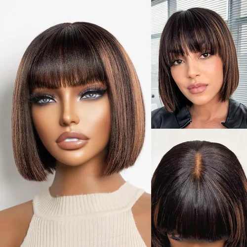 Vista 20 de Luvme Hair Ultra Confortable, de Colocación Rápida y Fácil, Corte Pixie Corto con Flequillo de 12.7 cm, con Tapa de Algodón Amistosa con la Piel