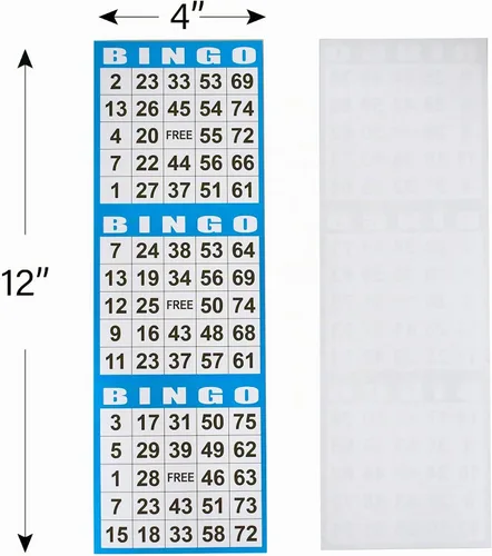 Vista 3 de SEETOOOGAMES Tarjetas de Juego de Papel de Bingo - 3 Tarjetas - 100 Libros de 5 Hojas