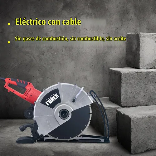 Vista 2 de Steel Force KPC 3551 - Sierra de hormigón circular eléctrica con cable eléctrico de 14 pulgadas, cortador de ángulo de potencia de 2600 W con línea