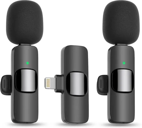 Vista 14 de MAYBESTA Micrófono Lavalier inalámbrico para iPhone y teléfono Android, micrófono de solapa Bluetooth para grabación de video con estuche de carga