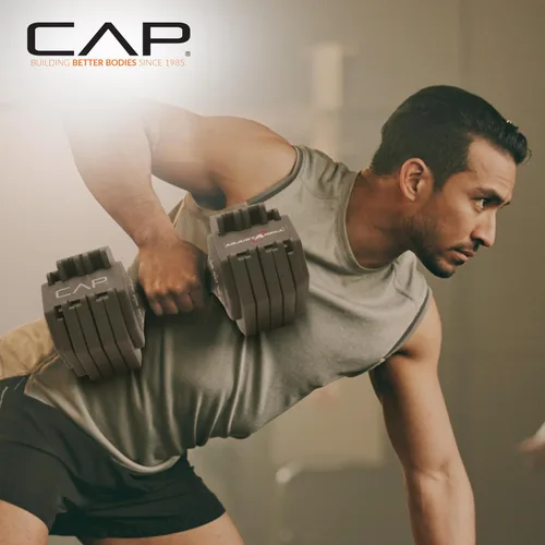 Vista 19 de CAP ADJUSTABELL - Juego de mancuernas ajustables de selección rápida de primera calidad para entrenamiento de fuerza, individuales y pares, 12.5
