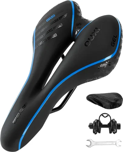 Vista 10 de OUXI Asiento de Bicicleta Cómodo Sillín de Bicicleta de Gel Cómodo de Repuesto Suave Acolchado con Absorción de Impactos Impermeable para MTB