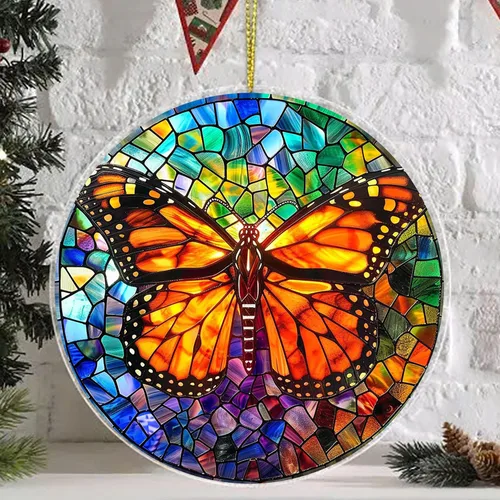 Vista 12 de Adorno de atrapasoles de cristal con diseño de mal de ojo, decoraciones de Navidad, adornos de Navidad para árbol, ideas de regalo de vacaciones