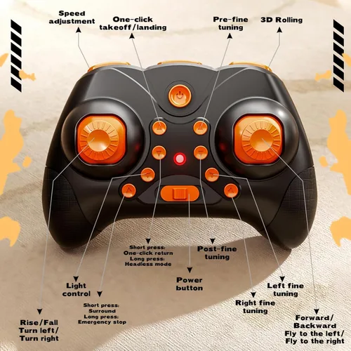 Vista 7 de ANTSIR Avión RC ABS Fighter Jet Drone Flying Toy para regalo de cumpleaños