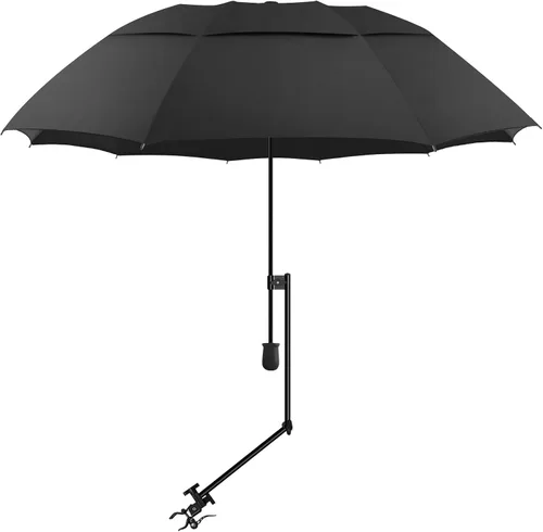 Vista 11 de XLINGZA Sombrilla de playa UPF 50+ con abrazadera universal ajustable