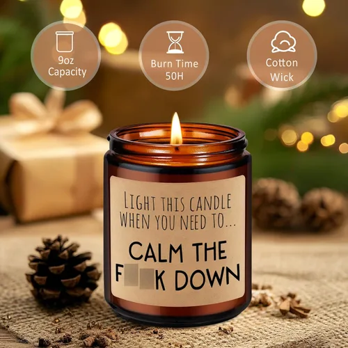 Vista 3 de Miracu Vela calmante, regalos para aliviar el estrés para mujeres, regalos relajantes para hombres, personas, artículos para aliviar la ansiedad
