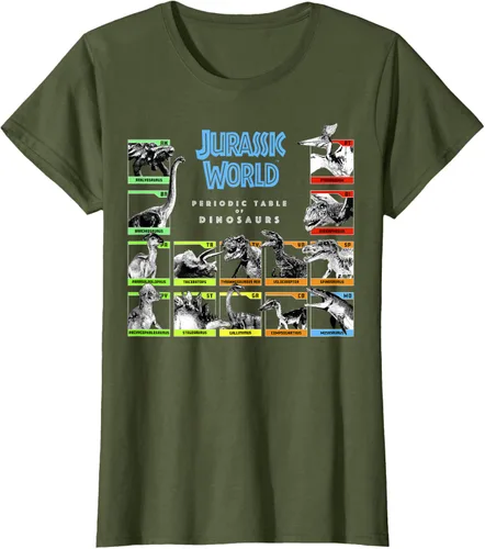 Vista 24 de Jurassic World Camiseta Periodic Table of Dinosaurs, Negro, S