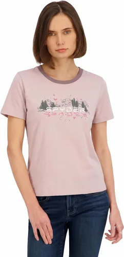 Vista 6 de Spyder Camiseta de manga corta con estampado Mountain Range para mujer Perla