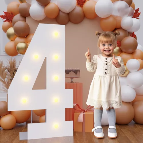 Vista 31 de Letras de marquesina de 3 pies de alto, letras y para decoraciones de fiesta de cumpleaños Light up Letters without Sidewalls, Lightweight Foam
