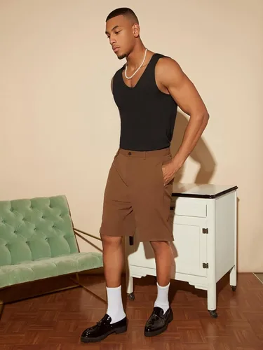 Vista 4 de GORGLITTER Camiseta sin mangas con capucha y cordón para hombre, con estampado gráfico de letras