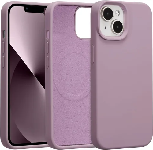 Vista 336 de Funda magnética de silicona para iPhone 13 Pro, color blanco antiguo [Compatible con Magsafe] [Forro de microfibra suave antiarañazos], funda