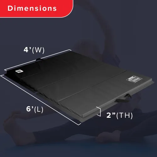 Vista 5 de We Sell Mats - Alfombrilla personal de ejercicio y fitness de 4 x 6 x 2 pulgadas para entrenamiento en casa - Ligera y plegable para transportar