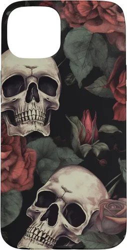 Vista 9 de iPhone 16 Gothic Skull and Roses - Accessorize in Style! Case