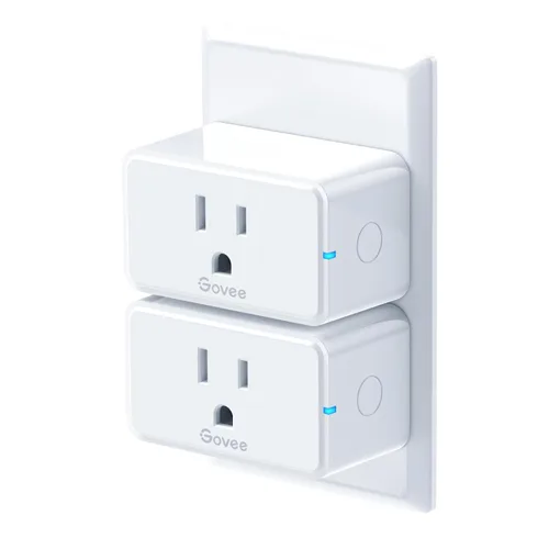 Vista 10 de Govee Enchufe inteligente de 15 A, salida WiFi Bluetooth, 1 paquete que funciona con Alexa y Google Assistant, enchufes WiFi con múltiples